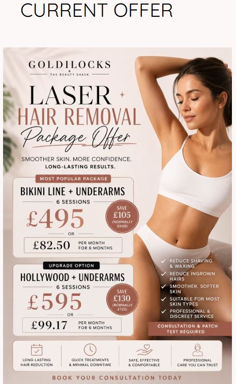 Laser hair removal package offer graphic